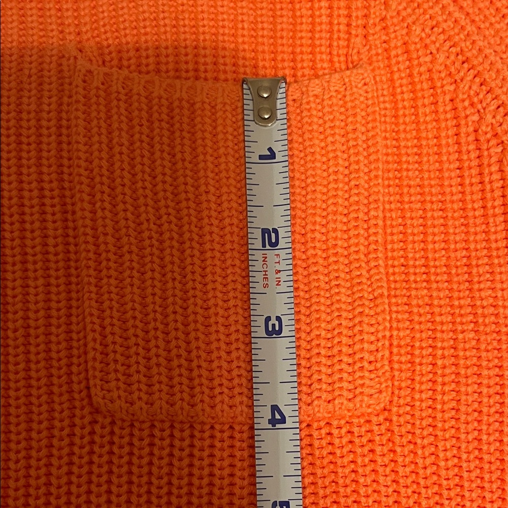 Talbots Vibrant Orange 100% Pima Cotton Crew Neck Knit Sweater | Size XL - Picture 13 of 13